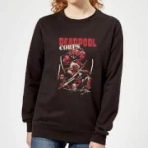 Marvel Deadpool Family Corps Womens Sweatshirt - Black