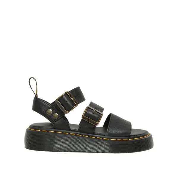 Gryphon Quad Platform Sandals in Pisa Leather