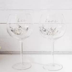 His & Hers Gin Glass Set
