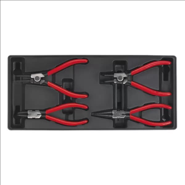 Sealey TBT03 Tool Tray with Circlip Pliers Set 4pc