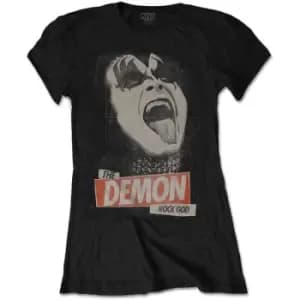 KISS - The Demon Rock Ladies Medium T-Shirt - Black