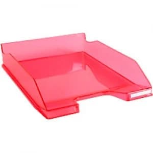 Exacompta Letter Tray Combo Plastic Raspberry 25.5 x 34.7 x 6.5 cm
