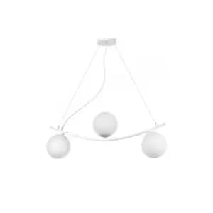 Trio 3 Light Bar Pendant Ceiling Light, White