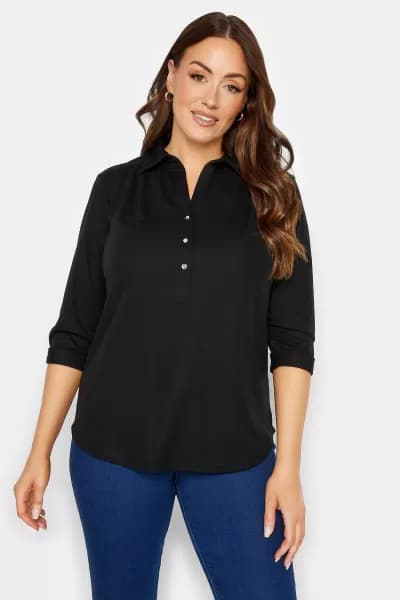 Half Placket Jersey Shirt