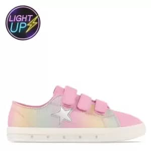 Fabric Flash Canvas Trainers Childrens - Metallics