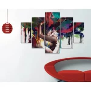 ST187 Multicolor Decorative MDF Painting (5 Pieces)