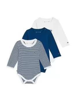 Tommy Hilfiger Baby Boys Body 3 Pack Giftbox - Deep Indigo, Navy, Size 3 Months