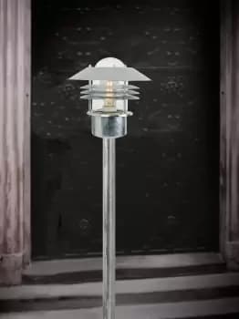 Vejers Outdoor Patio Terrace Garden Entrance Driveway Light in Galvanised (Height) 92cm