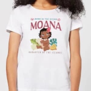 Moana Born In The Ocean Womens T-Shirt - White - 3XL