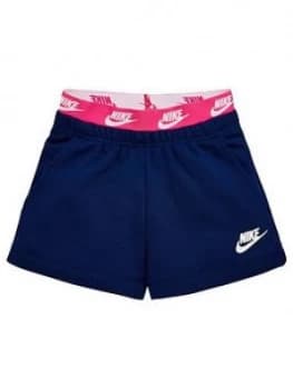 Nike Sportswear Younger Girls Shorts - Blue, Size 2-3 Years, Women