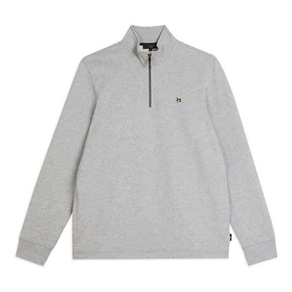 Ted Baker Kilbern quarter Zip Sweater - Grey XS