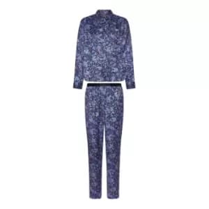 Tommy Hilfiger Giftbox Pj Ls Flowers & Slippers - Blue