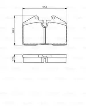 Bosch 0986494267 BP1179 Brake Pad Set Disc Brake Front Axle