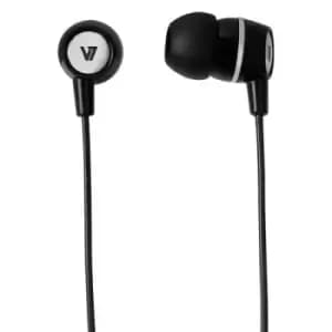 V7 Stereo Earbuds with Inline Microphone - Black