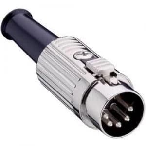 DIN connector Plug straight Number of pins 6 Silver Lumberg 0137 06