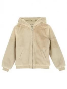 Mintie by Mint Velvet Girls Faux Fur Ears Hoody - Cream, Size Age: 11-12 Years, Women