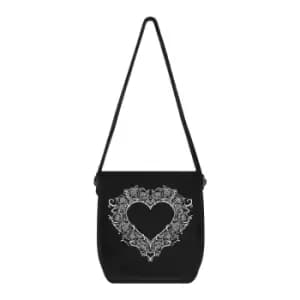 Grindstore Ebony Rose Desire Messenger Bag (One Size) (Black)