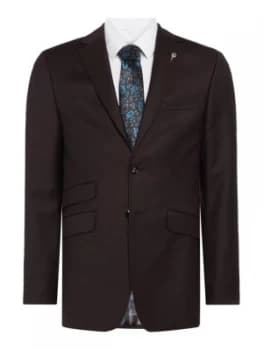 Ted Baker Mens Beriman Flannel Suit Jacket Berry