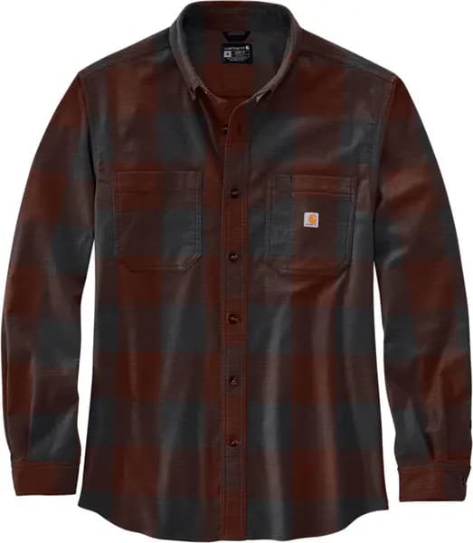 Carhartt Midweight Flannel Plaid Shirt, red, Size L