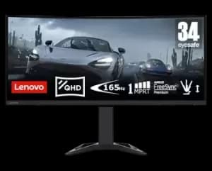 Lenovo G34w-30 34" gebogen, superbreed QHD-gamingbeeldscherm (165 Hz, 1 ms, FreeSync Premium)