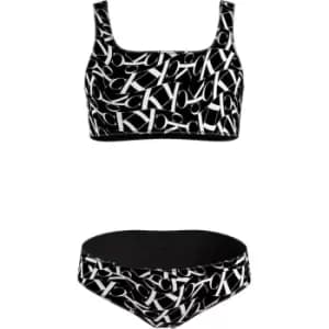 Calvin Klein Bralette Bikini Set-Print - Black