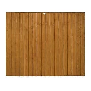 Forest Garden Dip Treated Featheredge Fence Panel - 6 x 5ft Pack of 3