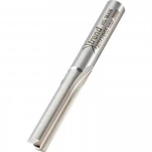 Trend HSS Two Flute Straight Router Cutter 6.3mm 28mm 1/4"