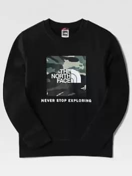 The North Face Kids Box Crew - Black, Size Xs=6 Years, Women