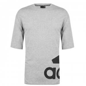 adidas Mens Badge Of Sport Boxy T-Shirt Loose - Grey Heather