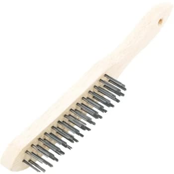 4-Row Wire Scratch Brush - Plain Back