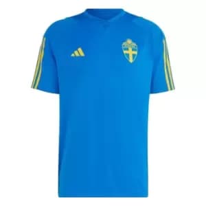 adidas Sweden Tiro 23 Training Jersey Mens - Glow Blue / Eqt Yellow