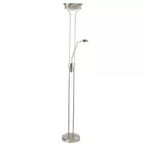 LED 1 Light Mother & Child Lamp Satin Silver