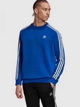 Adidas Originals 3 Stripe Crew - Blue