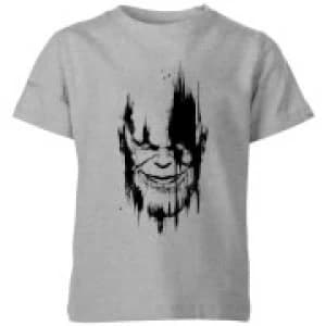 Marvel Avengers Infinity War Thanos Face Kids T-Shirt - Grey - 11-12 Years