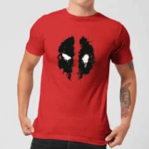 Marvel Deadpool Splat Face T-Shirt - Red - L