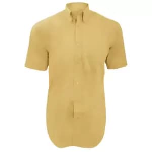 Kustom Kit Mens Short Sleeve Corporate Oxford Shirt (14.5inch) (Light Blue)