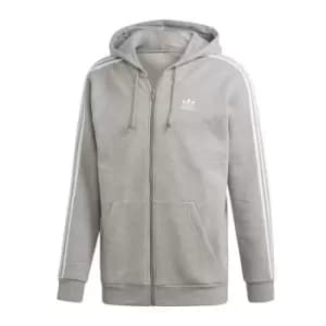 3-Stripes Cotton Mix Hoodie with Zip Fastening