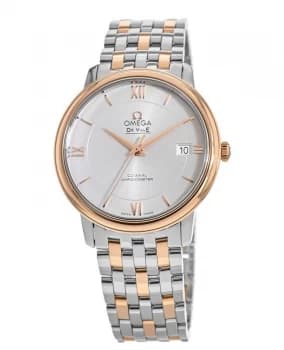 Omega De Ville Prestige Co-Axial 36.8mm 18K Rose Gold & Steel Mens Watch 424.20.37.20.02.002 424.20.37.20.02.002