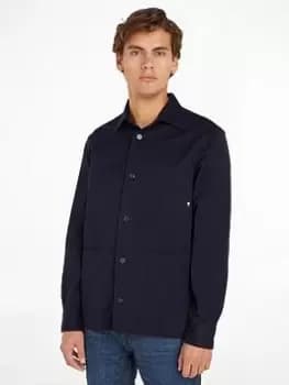 Tommy Hilfiger Heavy Twill Solid Shirt Jacket, Blue, Size XL, Men
