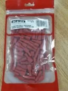 Genuine SEALEY RT16 Fully Insulated Terminal 6.3mm Female Red Pack of 100