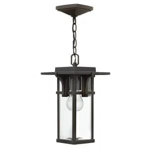 1 Light Outdoor Ceiling Chain Lantern Oil Rubbed Bronze, E27