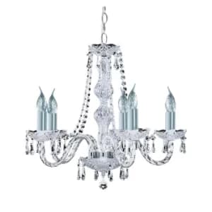 Hale 5 Light Crystal Chandelier Chrome Finish, E14