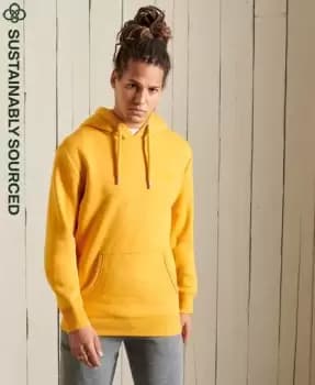 Superdry Mens Vintage Logo Embroidered Hoodie Yellow / Turmeric Marl - Size: L