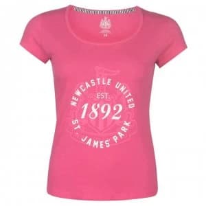 Team Newcastle United FC 1892 T Shirt Ladies - Pink