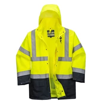 Essential 5 in 1 Hi Vis Jacket Yellow / Navy 2XL