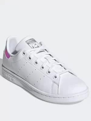 adidas Originals Stan Smith Shoes, White/Silver, Size 4