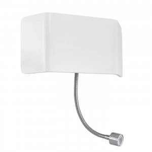 1 Light Indoor Wall Light Chrome, Matt White Paint