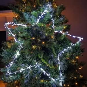 60cm Large Christmas Animated LED Star Silhouette 280 LED Outdoor Garden Decoration