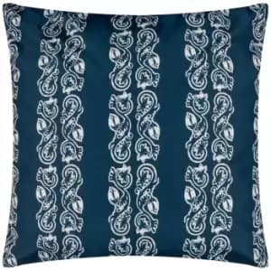Kalindi Stripe Outdoor Cushion Navy, Navy / 55 x 55cm / Polyester Filled