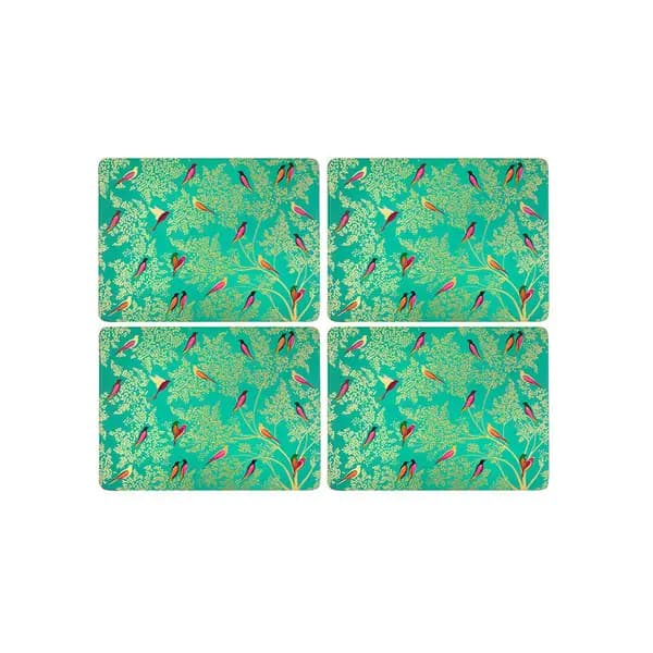 SARA MILLER LONDON Sara Miller Chelsea Collection Set of 4 Green Placemats X0010549116